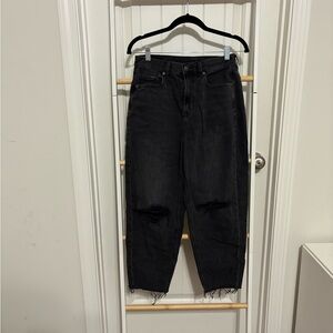 American Eagle Black Denim Mom Jean